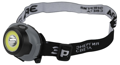 Фонарь налобный ЭРА светодиодный Криптон, на батарейках, 3 режима, 5 Вт, СОВ, 3хААА Б0052752