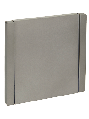 Выключатель 1 СП 10А проходной IEK FP503 Forte&Piano сталь