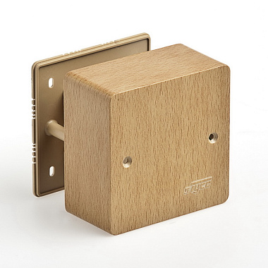 Коробка расп. ОП  80х80х25мм IP40 для кабель-каналов Рувинил бук на светлой основе