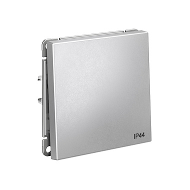 Переключатель 1 СП IP44 10АХ механизм безвинт. зажим SE ArtGallery Aqua алюминий