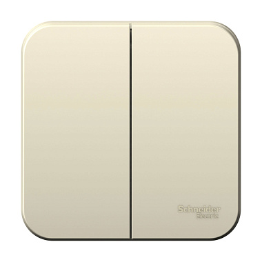 Выключатель 2 ОП  6А SE Blanca молочный