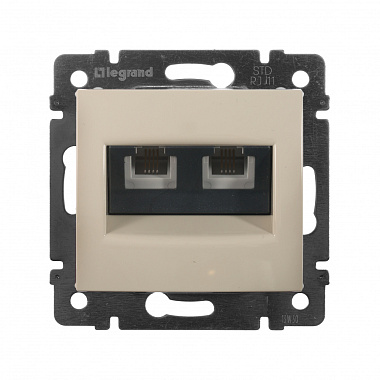 Розетка 1 СП телефонная RJ11+RJ11 механизм Legrand Valena слоновая кость