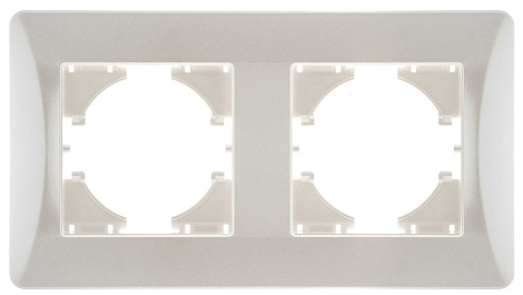 Рамка 2-постовая Gusi Electric Ugra жемчуг