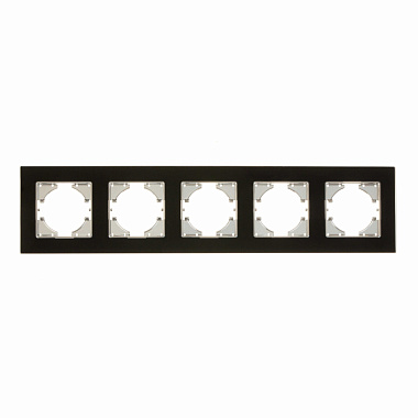 Рамка 5-постовая Gusi Electric Ugra стекло, цвет черный