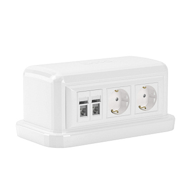 Башенка напольная BUS 12 модулей белая DKS (cистема организации рабочих мест)