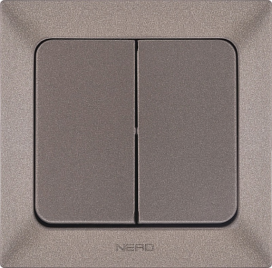 Выключатель 2 СП 10А Ne-ad Aras мокко