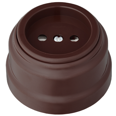 Розетка 1 ОП 16А Bylectrica Ретро шоколад