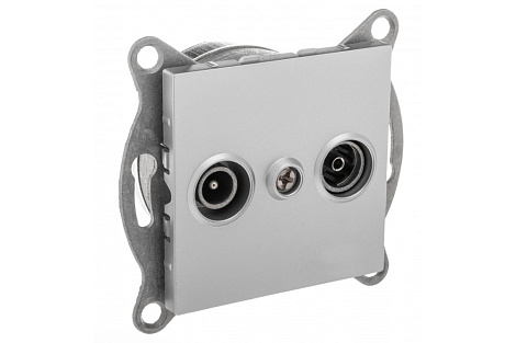 Розетка 1 СП TV+SAT механизм Gusi Electric Ugra серебро