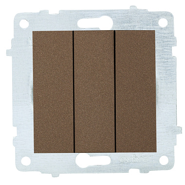 Выключатель 3 СП 10А механизм Ovivo мокко