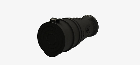 Розетка переносная каучук с з/к с крышкой 16А 250В IP44 Ne-ad черный