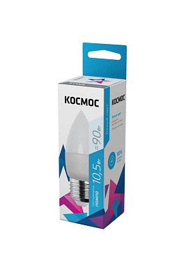 Лампа светодиодная Е27  10,5Вт 4500К 220В свеча CN Космос