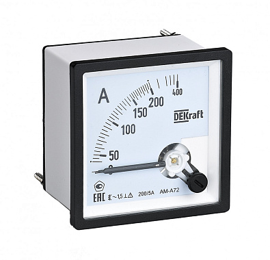 Амперметр аналоговый 150/5А AC (72х72) КТ 1,5 трансф. подкл. DEKraft