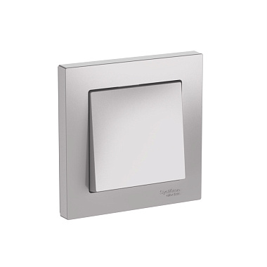 Выключатель 1 СП 10АХ сх.1 безвинт. зажим SE AtlasDesign алюминий