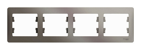 Рамка 4-постовая гориз. SE Glossa платина
