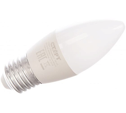 Лампа светодиодная Е27   7Вт 4000К свеча СТАРТ ECO