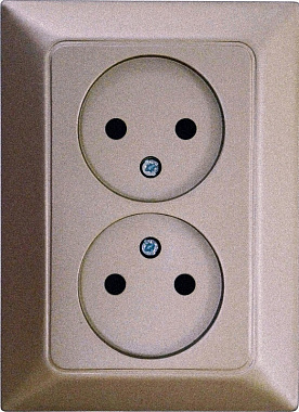 Розетка 2 СП 16А Ne-ad Aras мокко